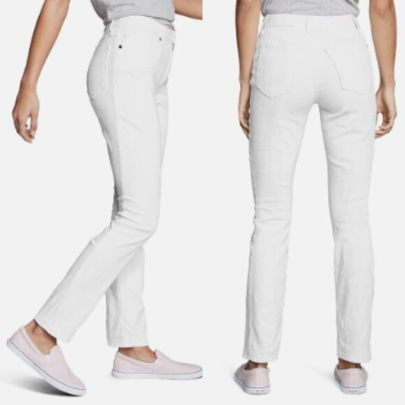 St. John's Bay Denim - St. John's Bay Secretly Slender Straight Leg Stretch Jeans in White Denim
